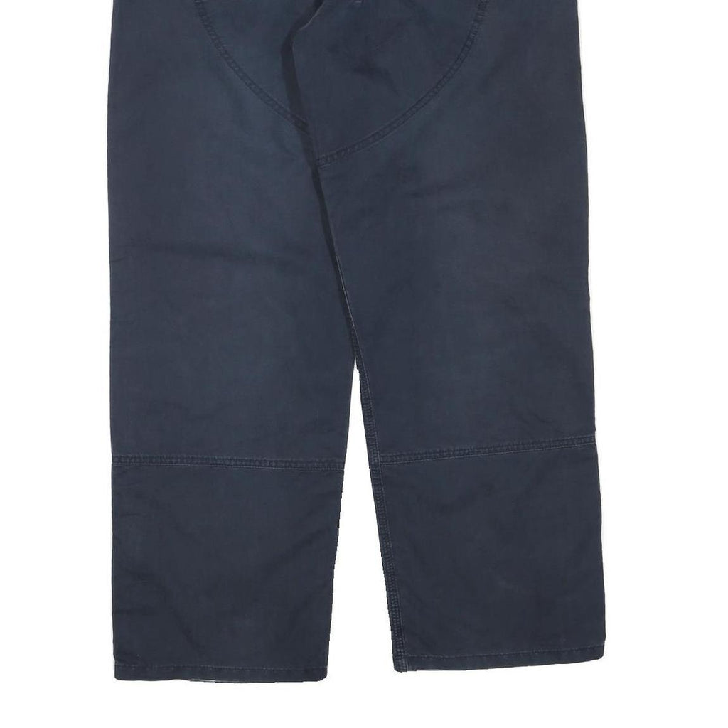 CARHARTT Womens Cotton Blend Navy Regular Fit Straight Leg Trousers W36 L30