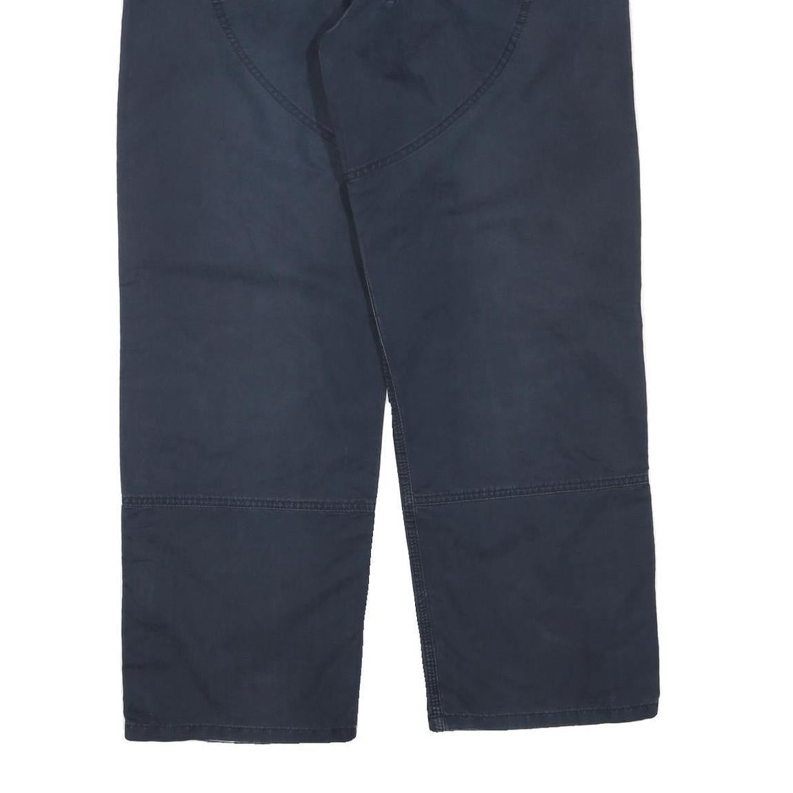 CARHARTT Womens Cotton Blend Navy Regular Fit Straight Leg Trousers W36 L30