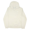NIKE Mens Cream Hoodie L Cotton Blend Casual Sportswear Sweatshirt