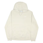NIKE Mens Cream Hoodie L Cotton Blend Casual Sportswear Sweatshirt