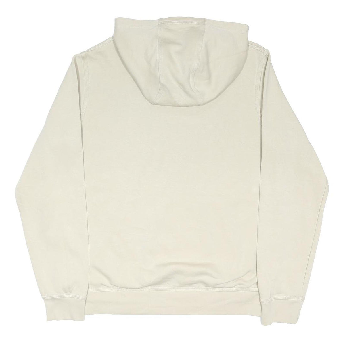 NIKE Mens Cream Hoodie L Cotton Blend Casual Sportswear Sweatshirt
