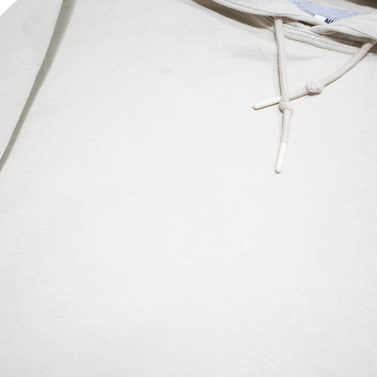 NIKE Mens Cream Hoodie L Cotton Blend Casual Sportswear Sweatshirt