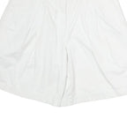 Womens White Casual Cotton Blend Shorts L W32 Relaxed Fit Summer Wear