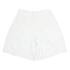 Womens White Casual Cotton Blend Shorts L W32 Relaxed Fit Summer Wear