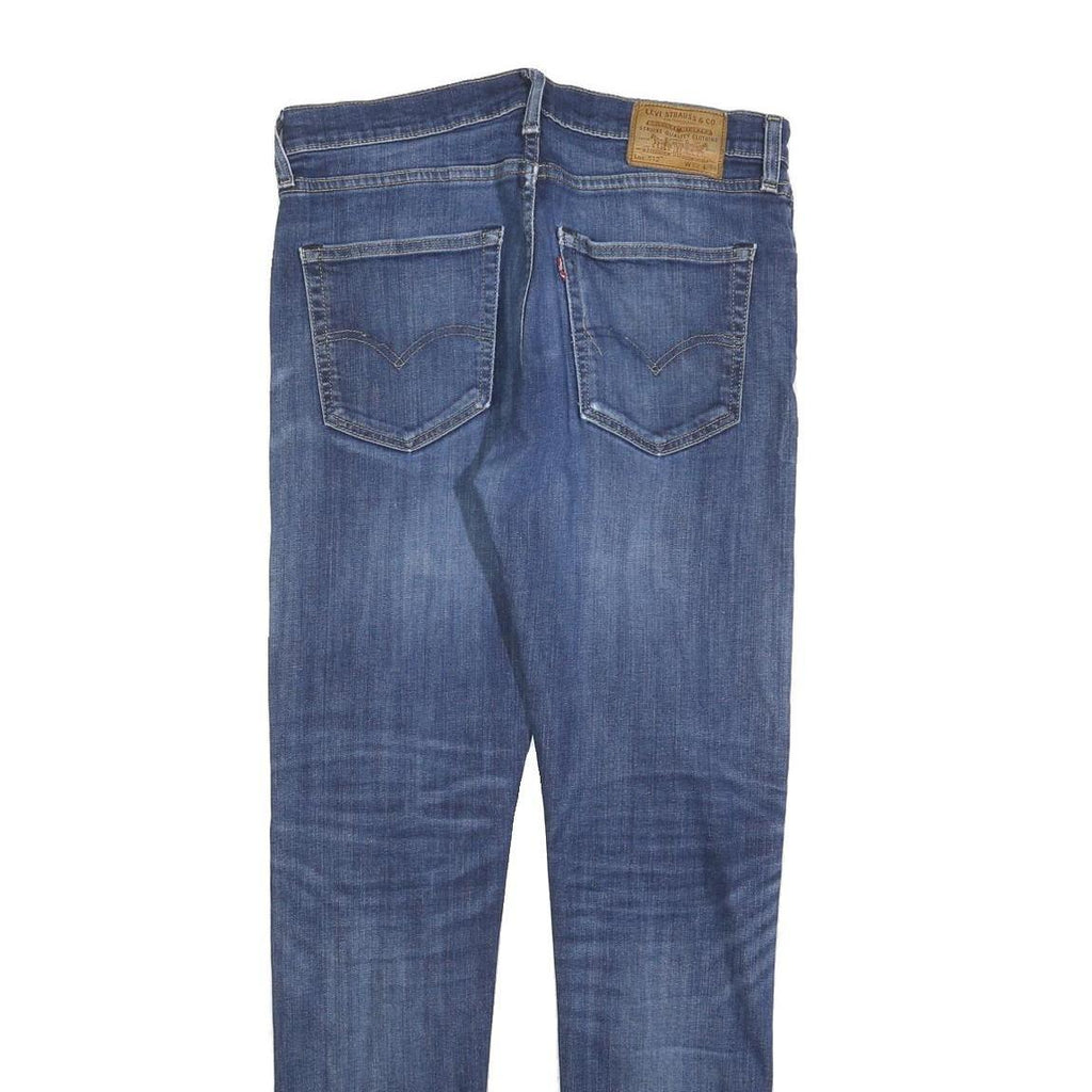 LEVI'S 512 BIG E Mens Slim Blue Denim Medium W32 L34 Slim Fit Zip Jeans