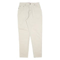 LEGENDS Womens Cotton Blend Cream Regular Fit Straight Leg Trousers W30 L30