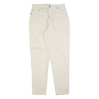 LEGENDS Womens Cotton Blend Cream Regular Fit Straight Leg Trousers W30 L30