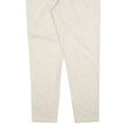 LEGENDS Womens Cotton Blend Cream Regular Fit Straight Leg Trousers W30 L30