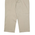 DICKIES Mens Cotton Blend Beige Regular Fit Straight Leg Trousers W38 L25