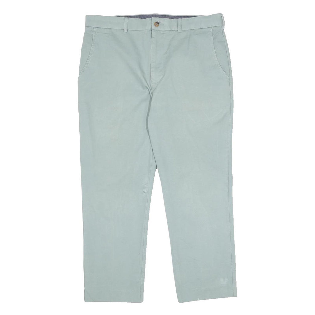COTTON TRADERS Mens Slim Mint Green Trousers W34 L24 Straight Zip Closure Casual