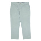 COTTON TRADERS Mens Slim Mint Green Trousers W34 L24 Straight Zip Closure Casual