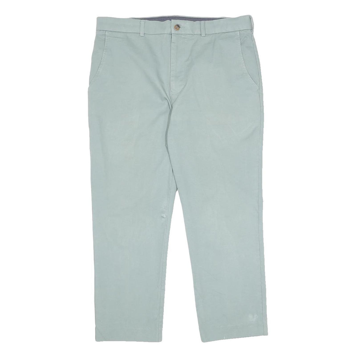 COTTON TRADERS Mens Slim Mint Green Trousers W34 L24 Straight Zip Closure Casual