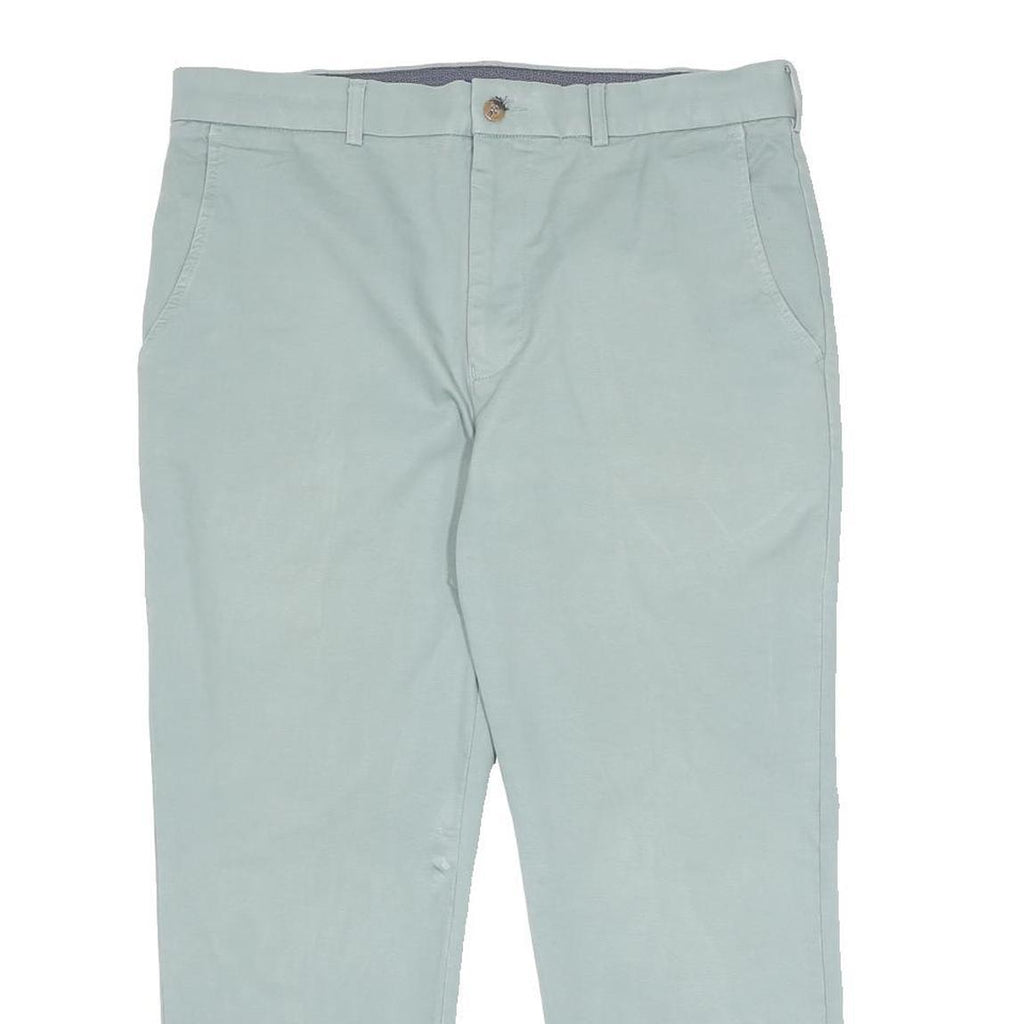 COTTON TRADERS Mens Slim Mint Green Trousers W34 L24 Straight Zip Closure Casual