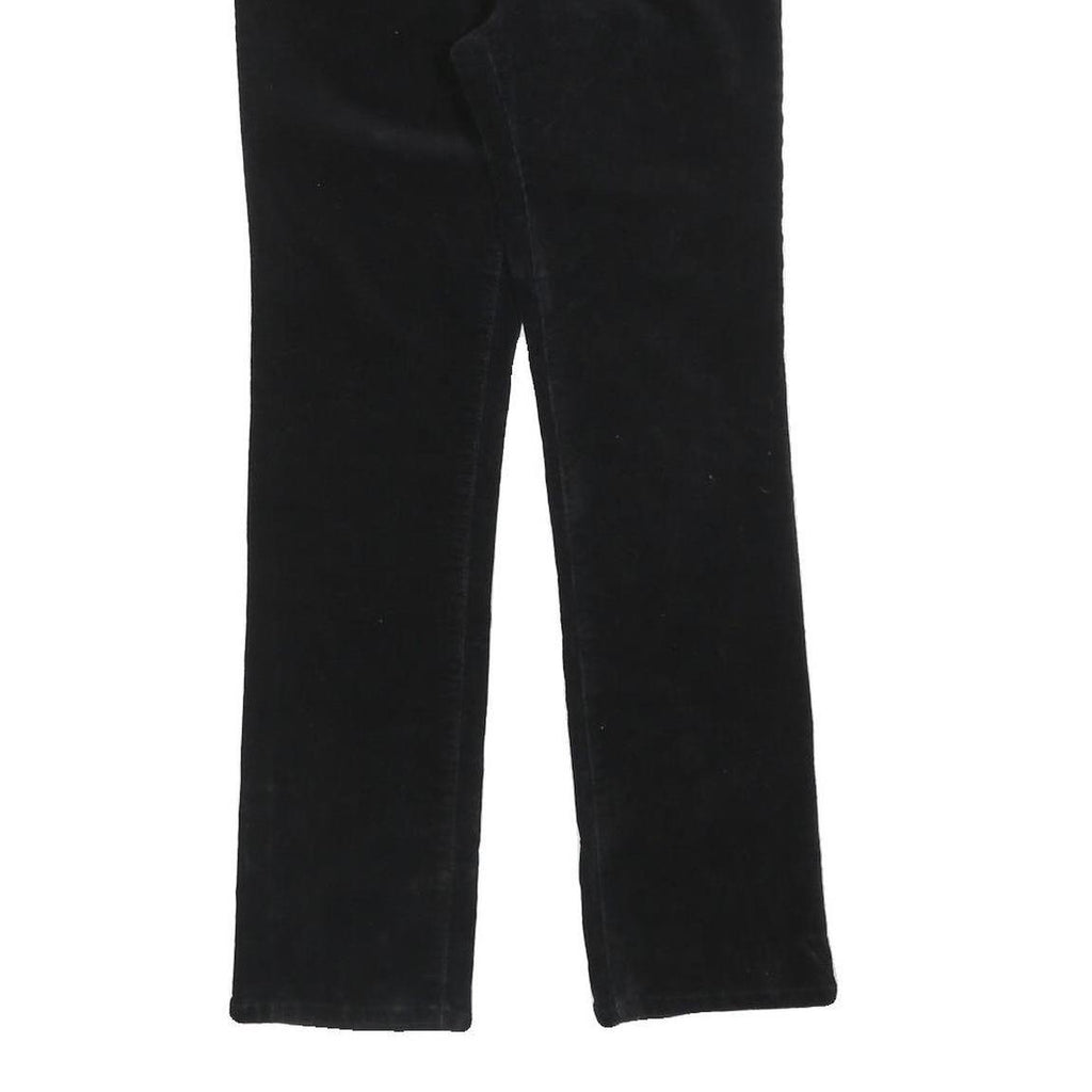 LAUREN RALPH LAUREN Womens Black Cotton Blend Slim Straight Trousers W28 L28
