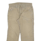 CARHARTT Mens Jeans Beige Relaxed Loose Denim Rinse W34 L27 Durable Workwear