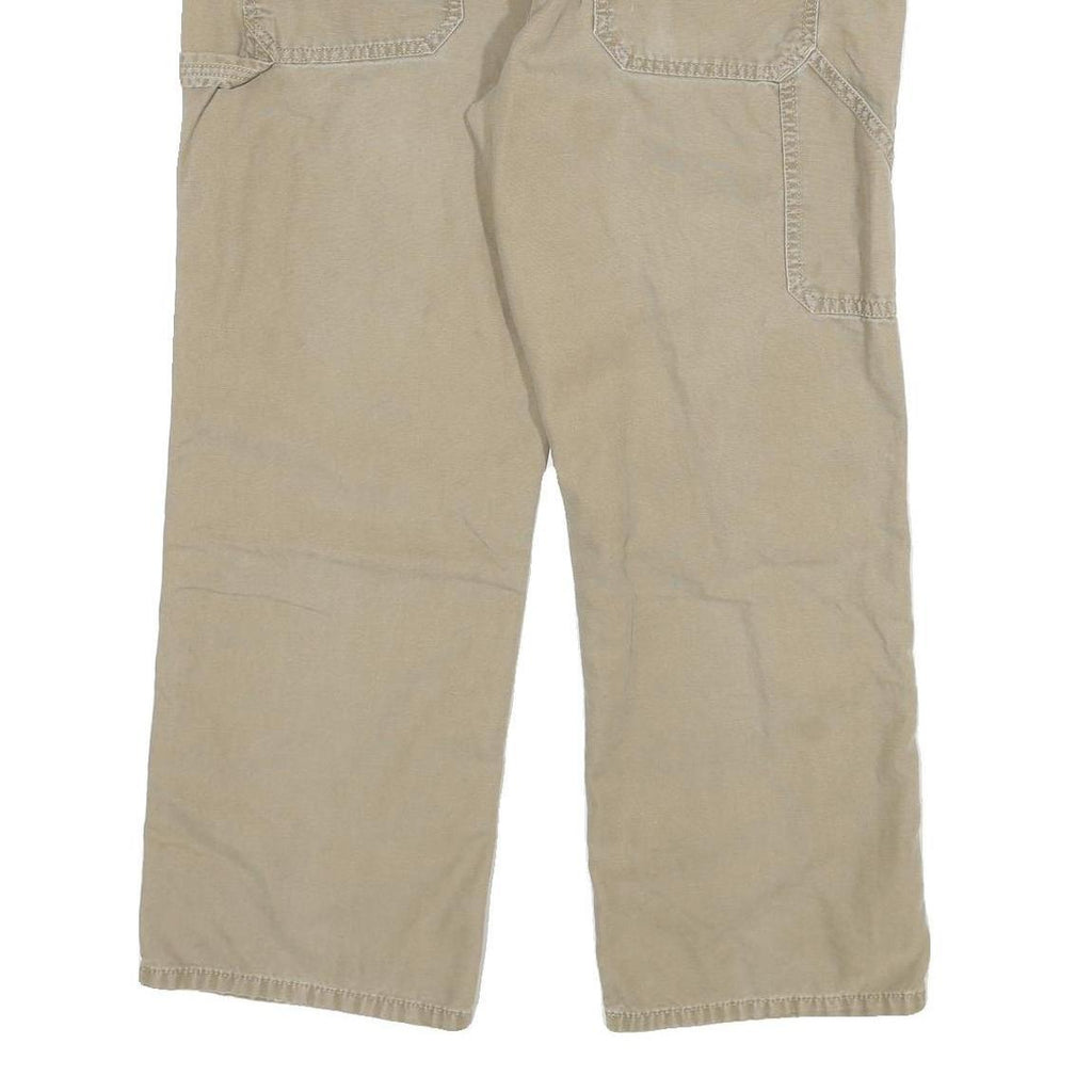 CARHARTT Mens Jeans Beige Relaxed Loose Denim Rinse W34 L27 Durable Workwear