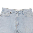 LEVI'S Womens Light Blue Denim Casual Shorts M W34 Frayed Hem Cotton Blend