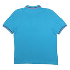 KAPPA Mens Blue Short Sleeve Plain Polo Shirt M Casual Cotton Summer