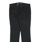 DICKIES Womens Cotton Blend Black Slim Straight Trousers W30 L32 Casual Workwear