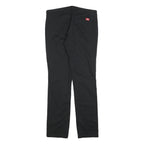 DICKIES Womens Cotton Blend Black Slim Straight Trousers W30 L32 Casual Workwear
