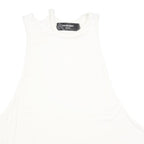 ATELIER ABOUT Womens White Sleeveless Crew Neck Plain Top M Lightweight Casual