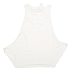 ATELIER ABOUT Womens White Sleeveless Crew Neck Plain Top M Lightweight Casual