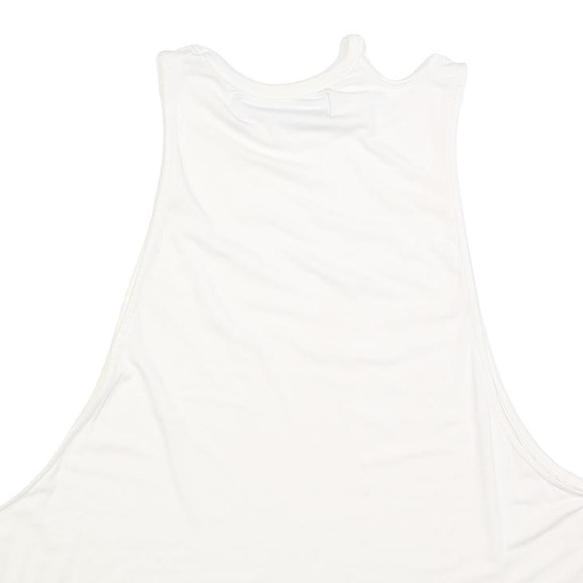 ATELIER ABOUT Womens White Sleeveless Crew Neck Plain Top M Lightweight Casual