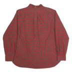 RALPH LAUREN Mens Red & Green Check Shirt XL Classic Button Down Collar Cotton
