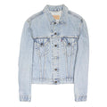 LEVI'S Womens Blue Coach Jacket L Cotton Blend Woven Plain Button Closure