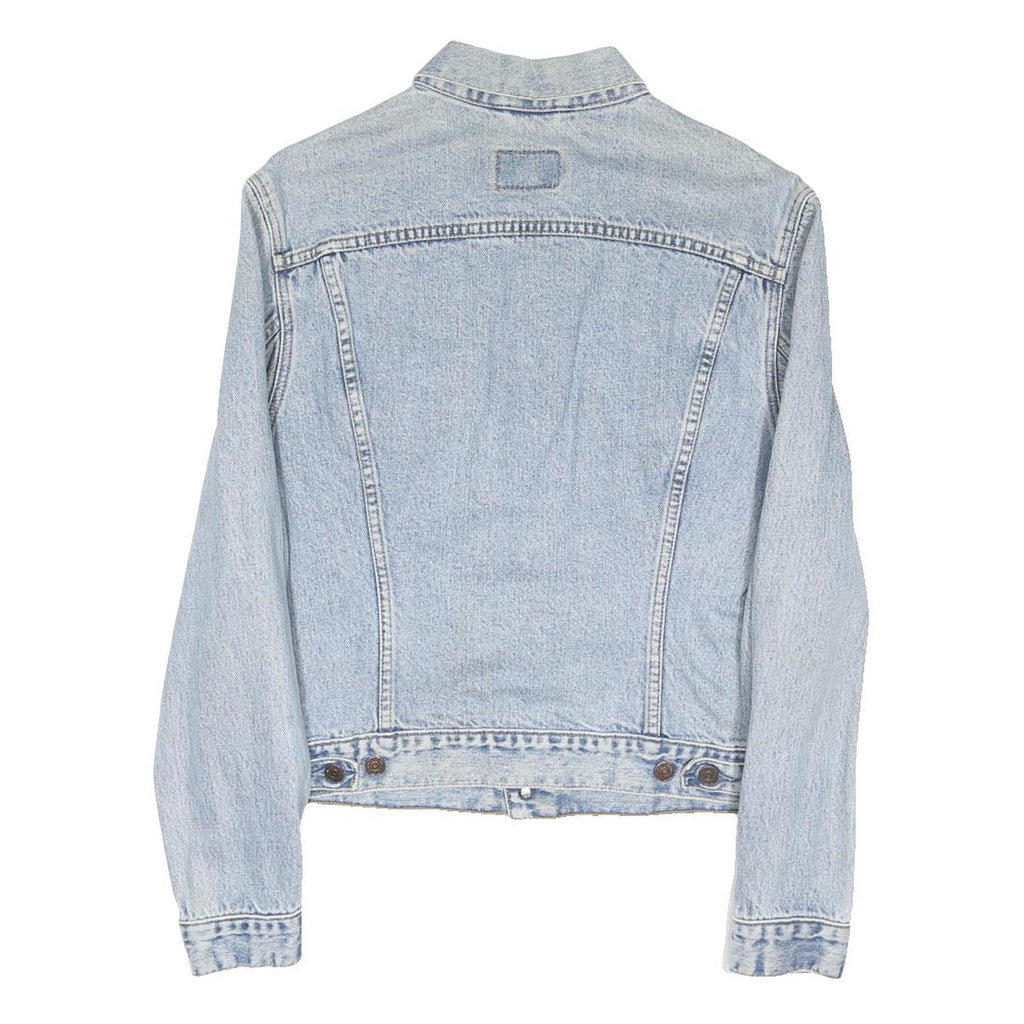LEVI'S Womens Blue Coach Jacket L Cotton Blend Woven Plain Button Closure
