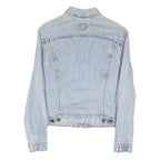 LEVI'S Womens Blue Coach Jacket L Cotton Blend Woven Plain Button Closure