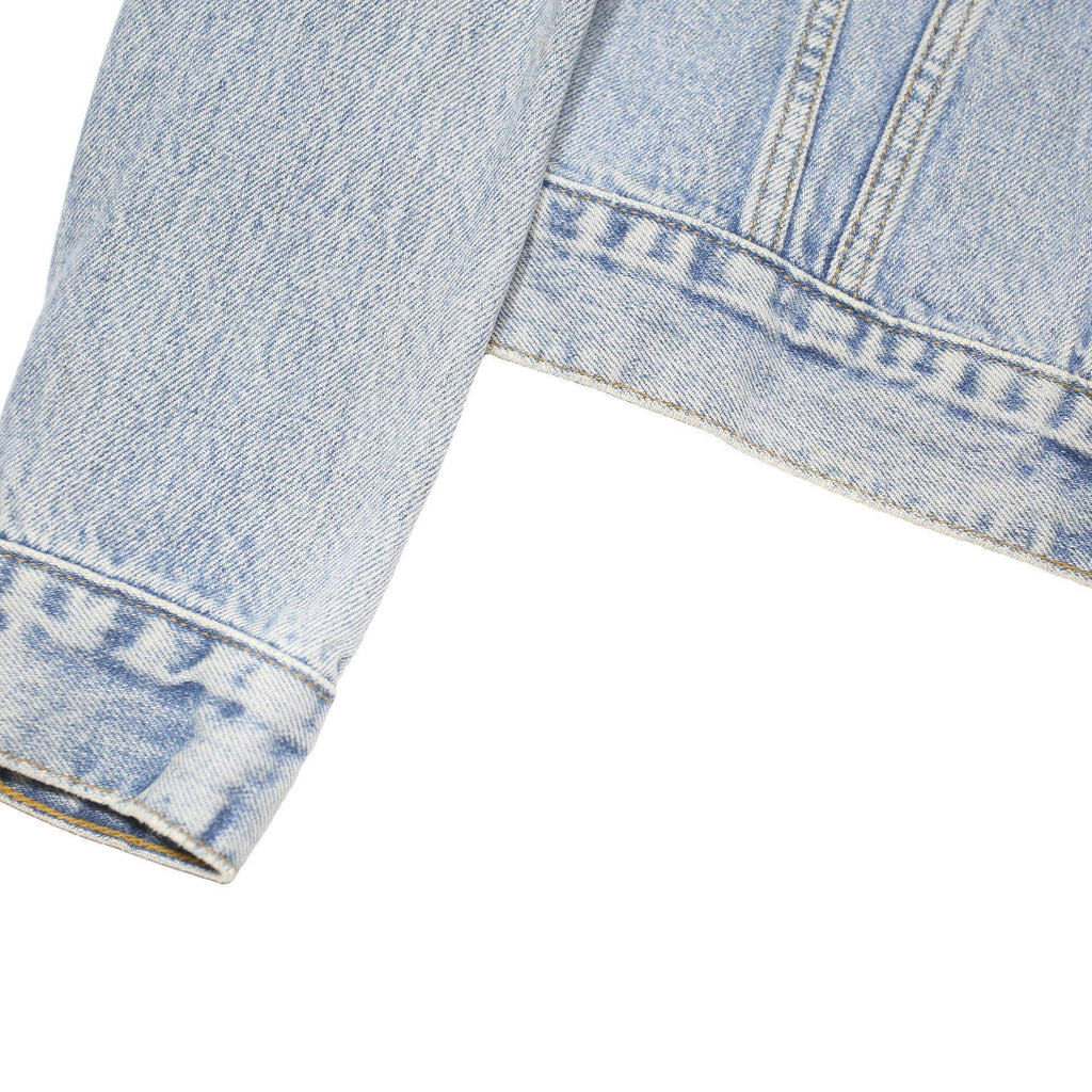 LEVI'S Womens Blue Coach Jacket L Cotton Blend Woven Plain Button Closure