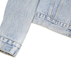 LEVI'S Womens Blue Coach Jacket L Cotton Blend Woven Plain Button Closure