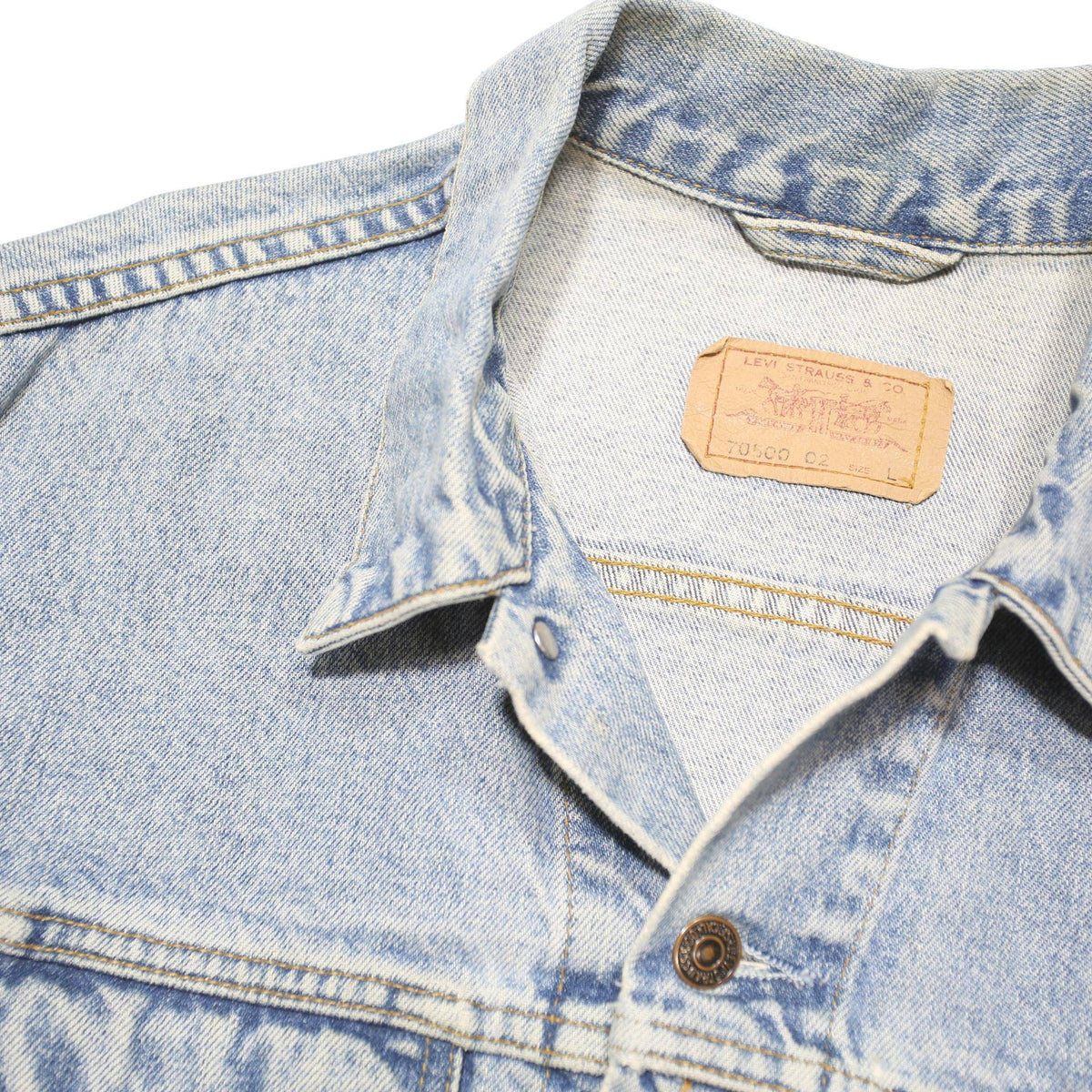 LEVI'S Womens Blue Coach Jacket L Cotton Blend Woven Plain Button Closure