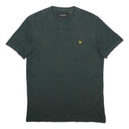 LYLE & SCOTT Mens Green T-Shirt L Short Sleeve Crew Neck Classic Cotton Blend