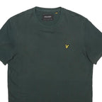 LYLE & SCOTT Mens Green T-Shirt L Short Sleeve Crew Neck Classic Cotton Blend