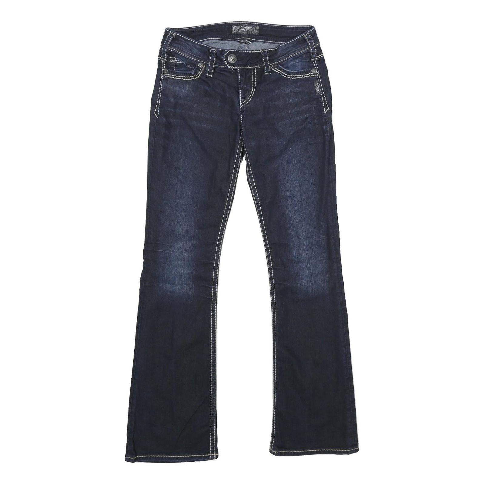 SILVER JEANS CO Womens Blue Relaxed Bootcut Denim Medium W27 L31 Stylish