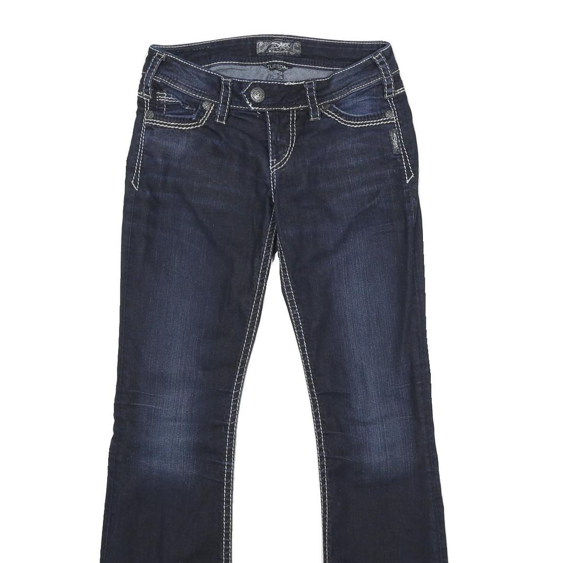 SILVER JEANS CO Womens Blue Relaxed Bootcut Denim Medium W27 L31 Stylish