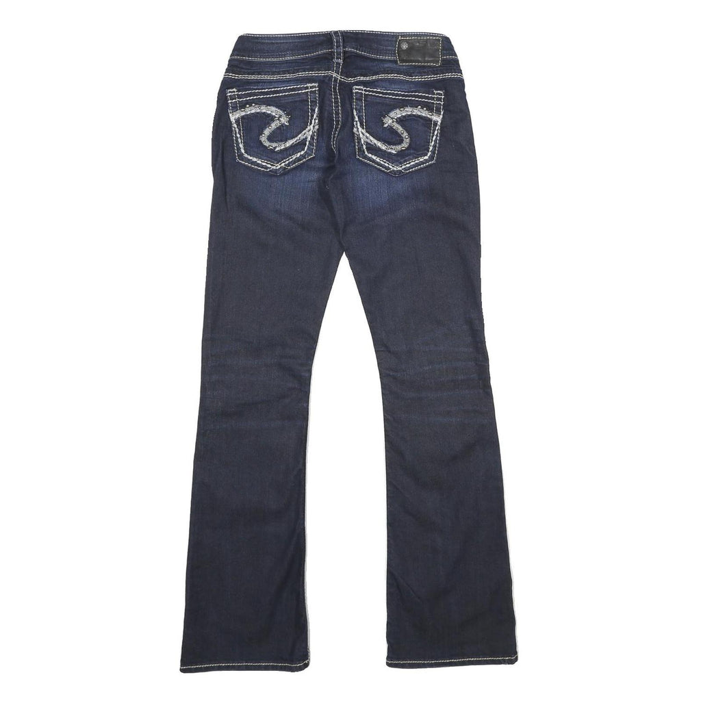 SILVER JEANS CO Womens Blue Relaxed Bootcut Denim Medium W27 L31 Stylish