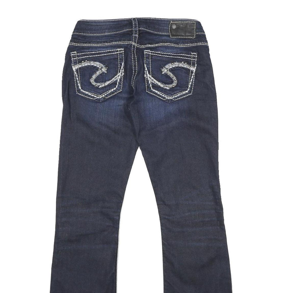 SILVER JEANS CO Womens Blue Relaxed Bootcut Denim Medium W27 L31 Stylish