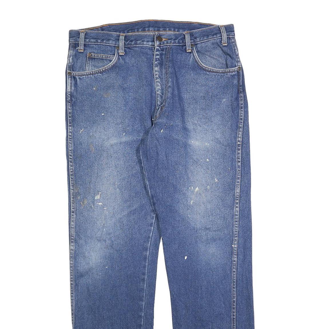 DICKIES Mens Jeans Blue Relaxed Straight Denim Medium W36 L34 Workwear Durable