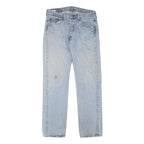 LEVI'S 501 Mens Jeans Blue Regular Straight Denim Light W31 L32 Classic Fit Zip