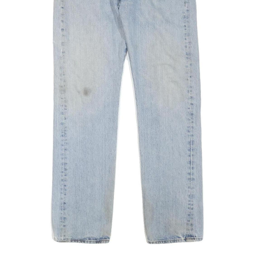 LEVI'S 501 Mens Jeans Blue Regular Straight Denim Light W31 L32 Classic Fit Zip