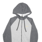 REEBOK Womens Grey & Yellow Full Zip Hoodie M Cotton Blend Casual Sportswear