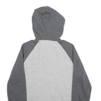 REEBOK Womens Grey & Yellow Full Zip Hoodie M Cotton Blend Casual Sportswear