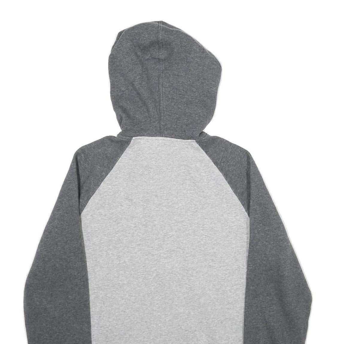 REEBOK Womens Grey & Yellow Full Zip Hoodie M Cotton Blend Casual Sportswear