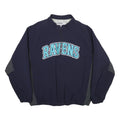 DELONG Mens Navy & Grey Ravens Jacket L Polyester Blend Zip Bomber Teamwear