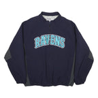 DELONG Mens Navy & Grey Ravens Jacket L Polyester Blend Zip Bomber Teamwear