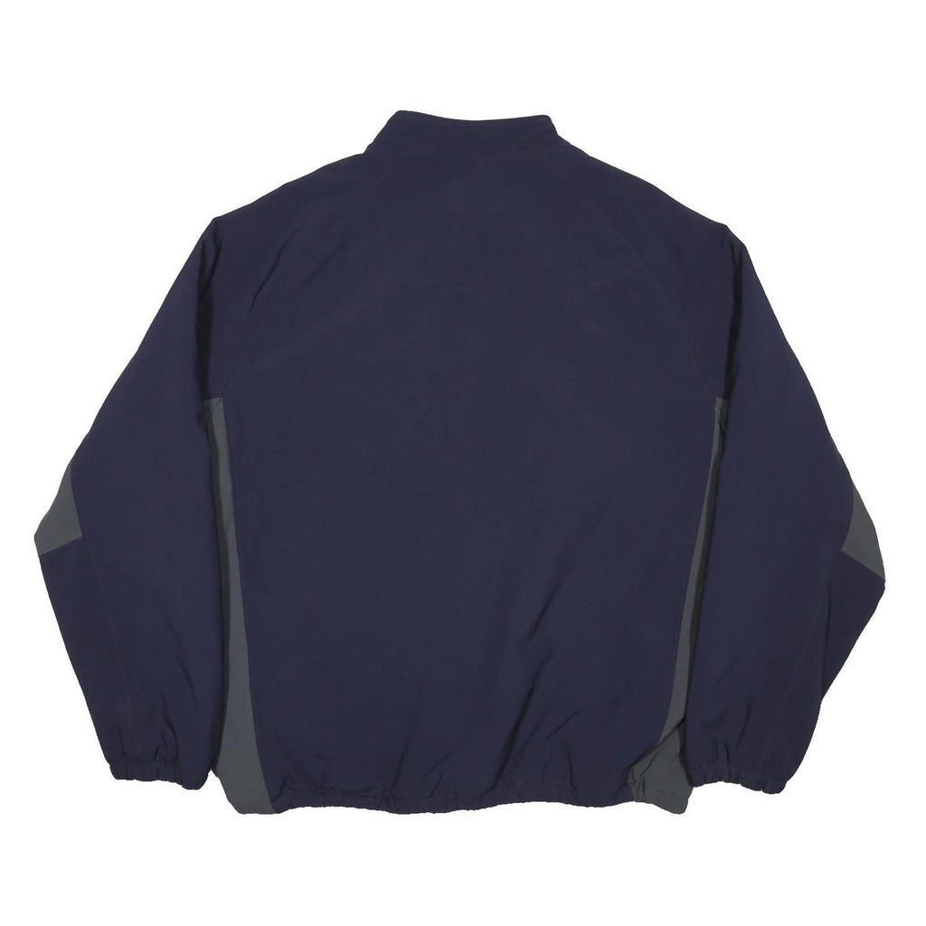 DELONG Mens Navy & Grey Ravens Jacket L Polyester Blend Zip Bomber Teamwear