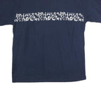 TOMMY JEANS Mens Navy Blue Graphic T-Shirt XL Short Sleeve Crew Neck Floral